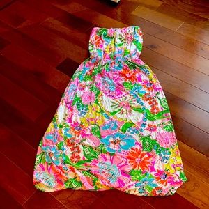 Strapless maxi dress